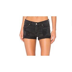 James Jeans Charlie Size 28 Black Shorts Rolled Hem Boyfriend Baggy NEW $154